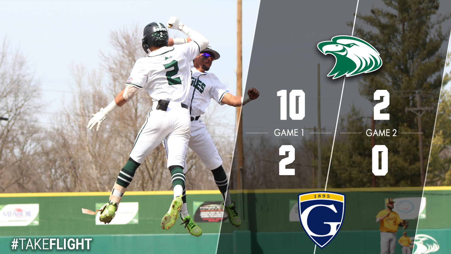 Eagles take first two games from Graceland Monday