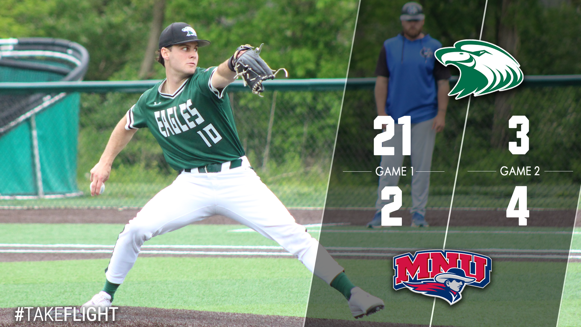 Eagles Split First Day of Weekend Series with Pioneers