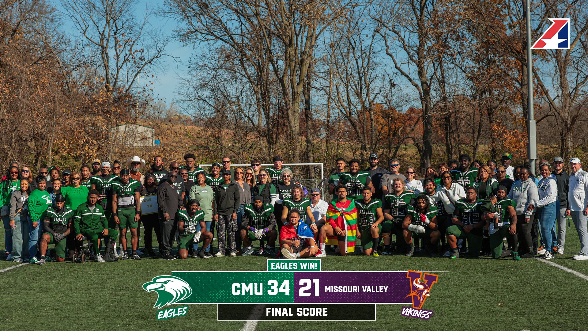 Central Football Concludes Season with Senior Day Win over Missouri Valley