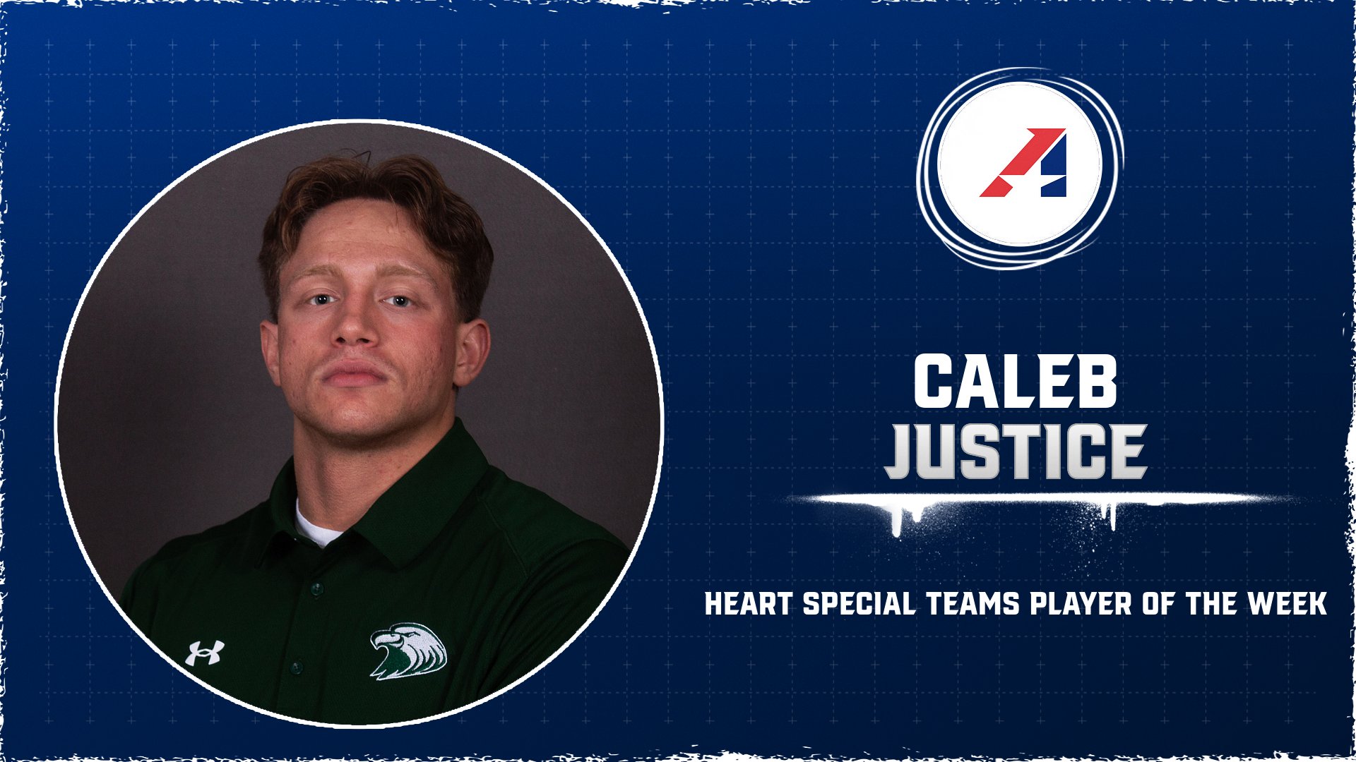 Justice Earns Heart Football Special Teams Player of the Week Honors for Second Straight Week