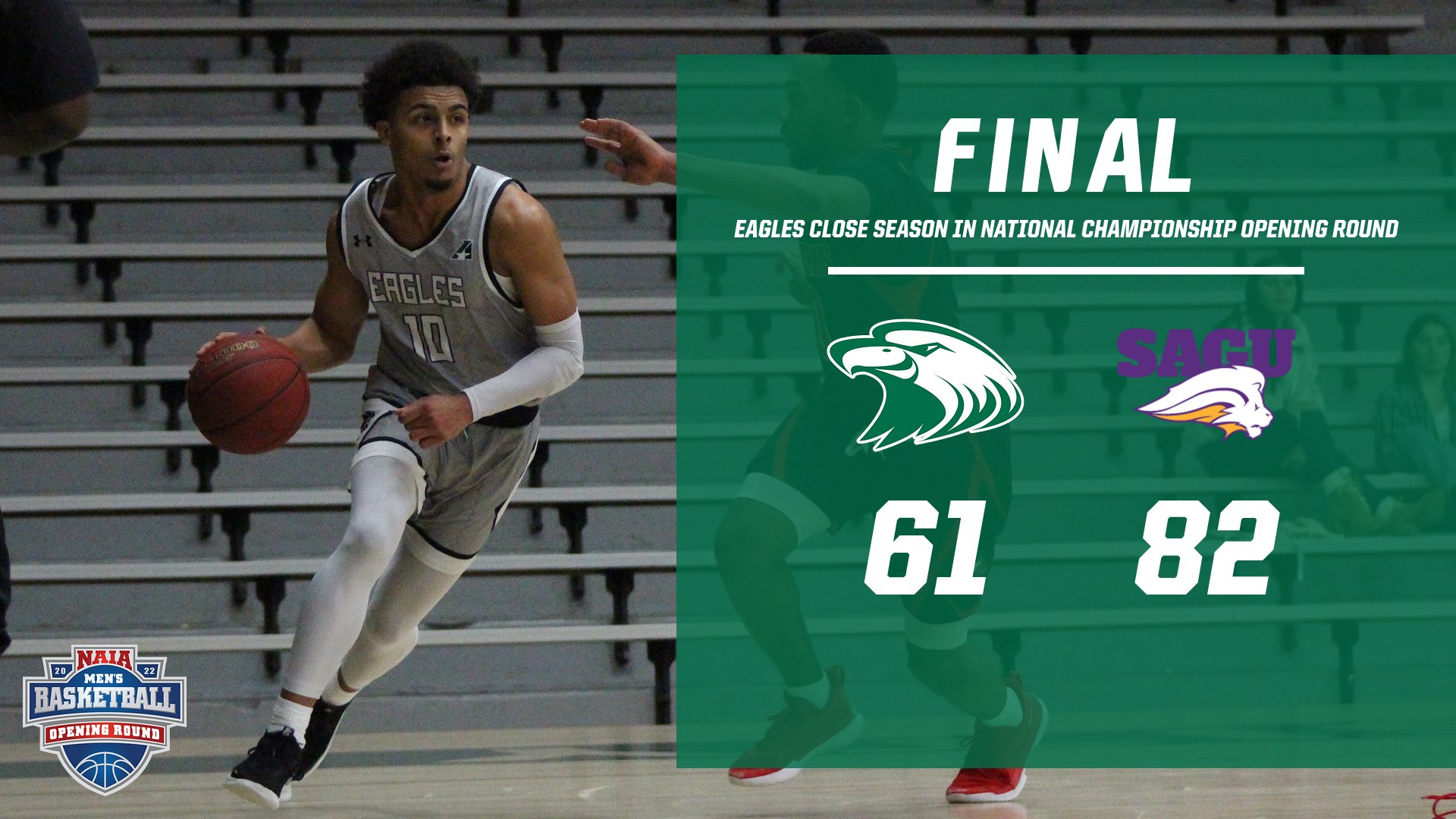 Eagles close season in National Championship Opening Round