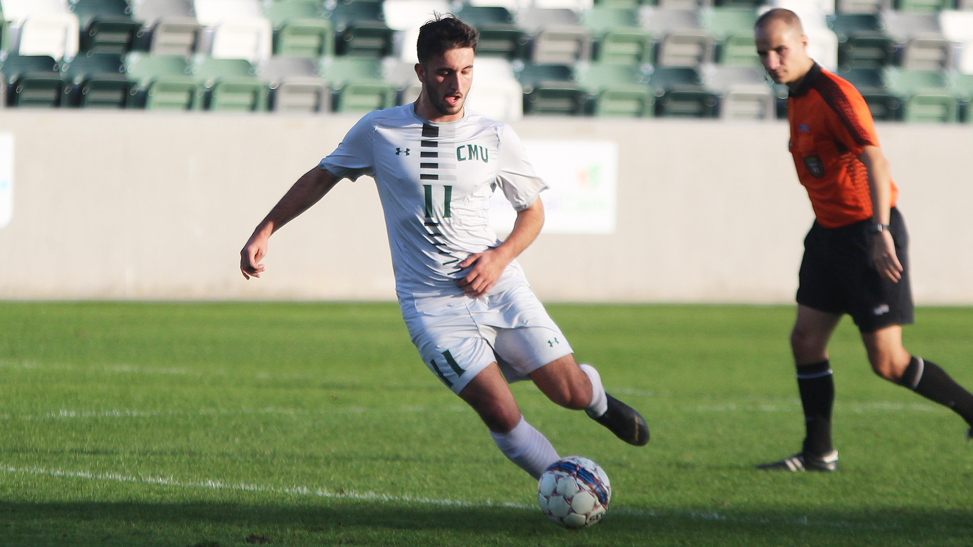 CMU rolls past Ravens, 4-0, to open 2020 campaign