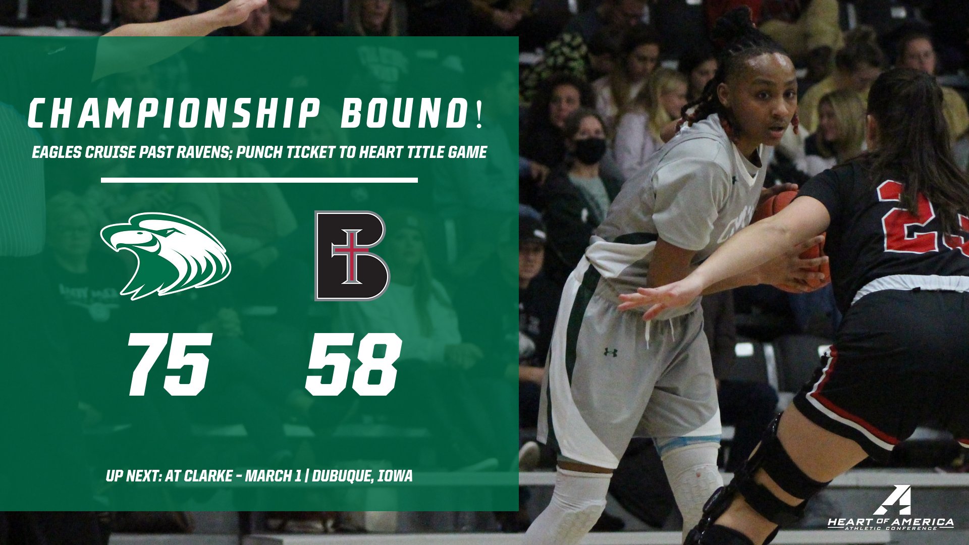 Eagles cruise past Ravens; punch ticket to Heart Title game