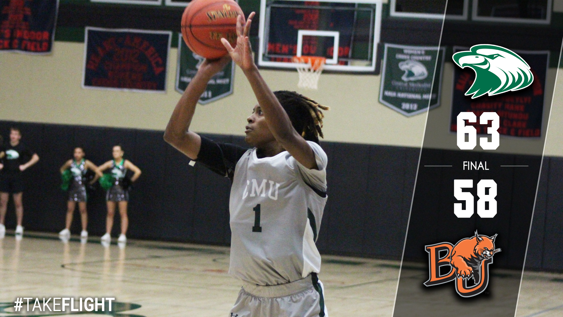 No. 2 Eagles Survive Road Scare at Baker, 63-58