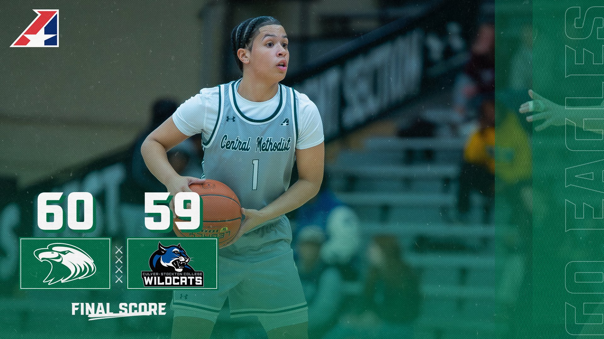 Eagles Escape Canton with 60-59 Win over Wildcats