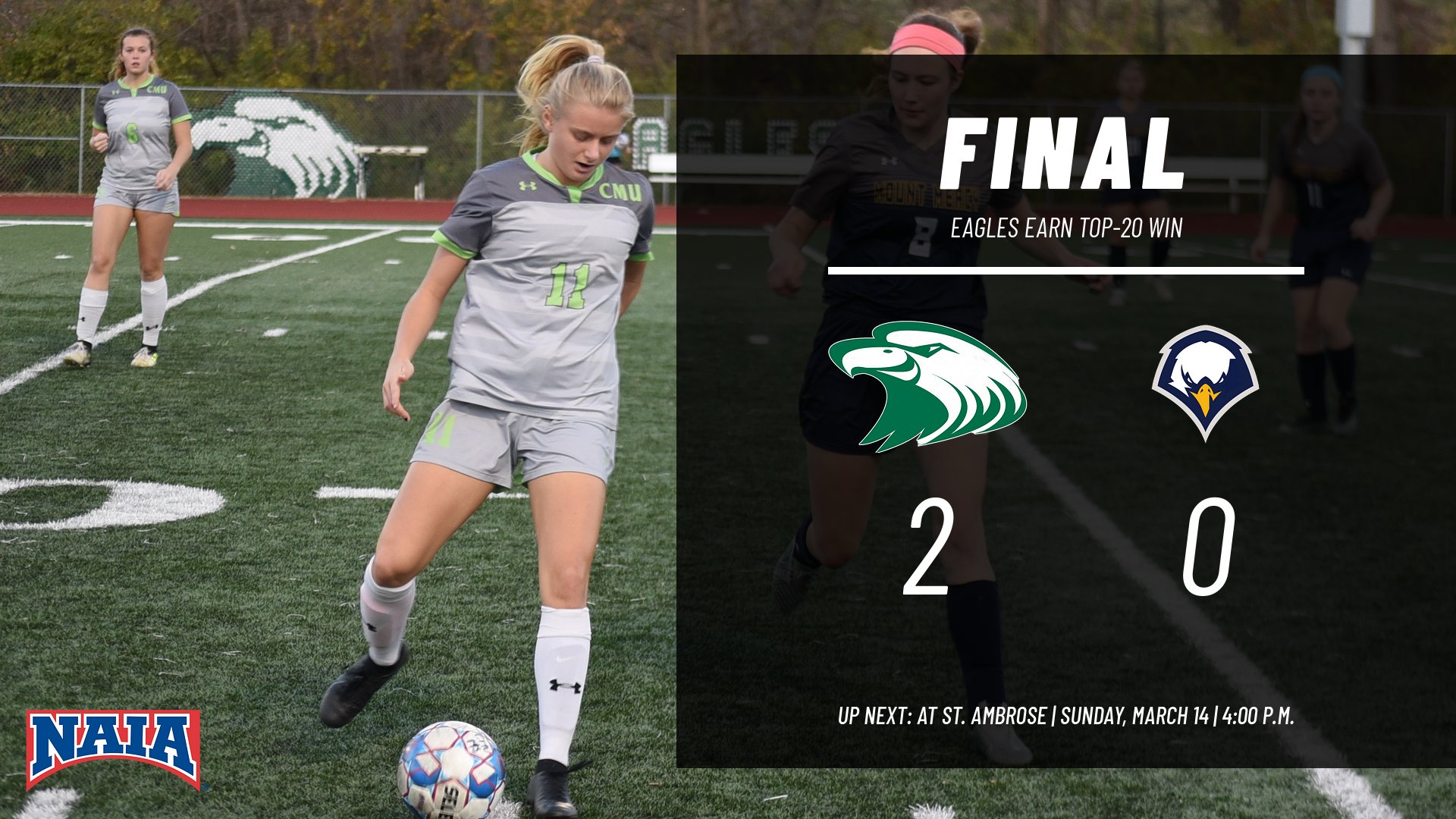 Eagles defeat No. 17 Oklahoma Wesleyan, 2-0