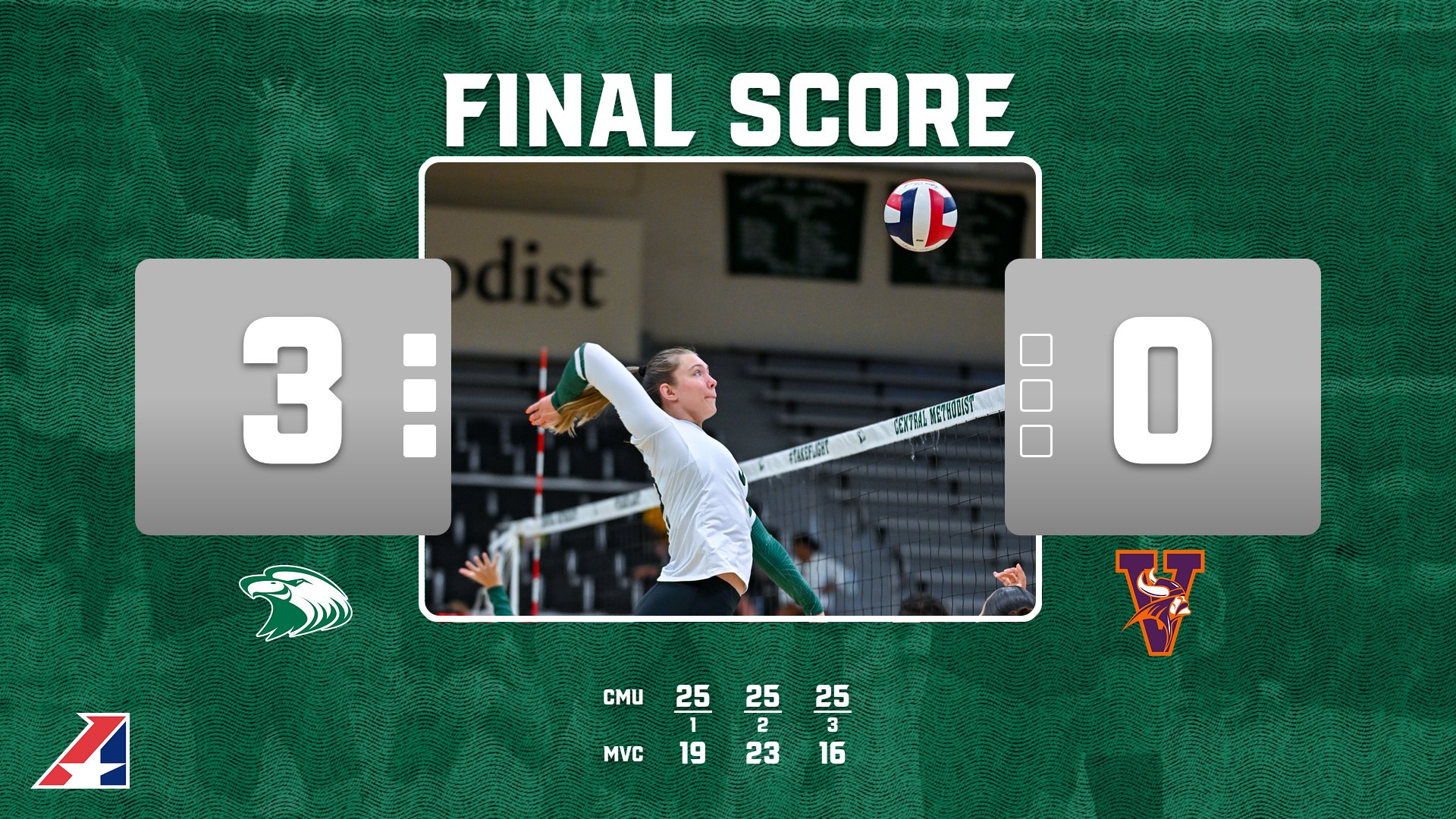 Second Set Rally Propels Central to Sweep over Missouri Valley